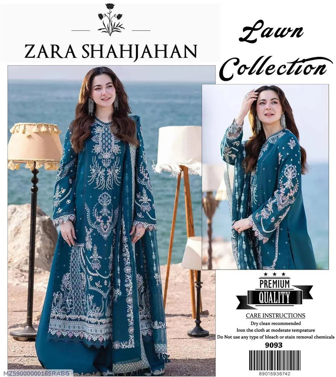 3 Pcs Women's Unstitched Printed Suit
